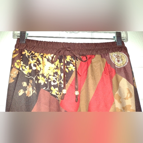 Flowy boho patchwork maxi skirt, Sz M - Picture 3 of 5